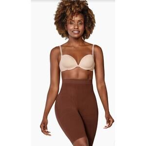 Brand New Curveez Women's Size 2XL XXL Chocolate Brown Second Skin Thigh Slimmer